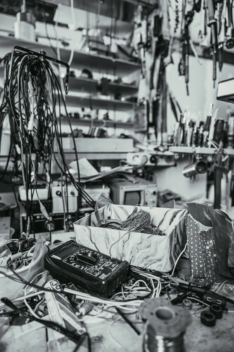 Photo by Oskar Kadaksoo A room filled with lots of electronics and wires
